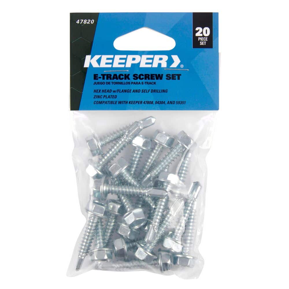 Keeper E-Track Metal Screws 1/4 in. x 1-1/4 in. (20-Pack) (3)