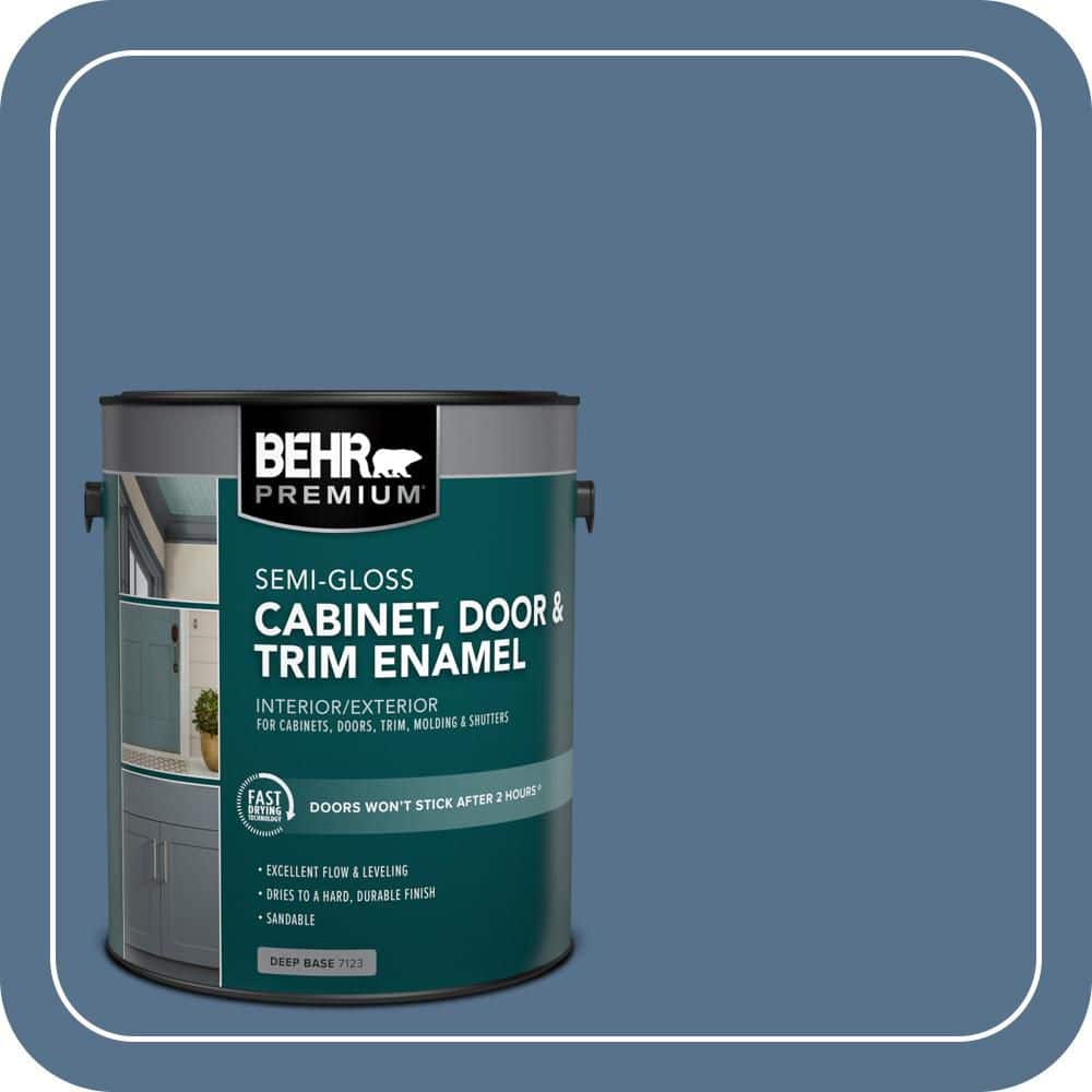 BEHR PREMIUM 1 gal. #PPU14-01 Arrowhead Lake Semi-Gloss Enamel Interior/Exterior Cabinet, Door & Trim Paint