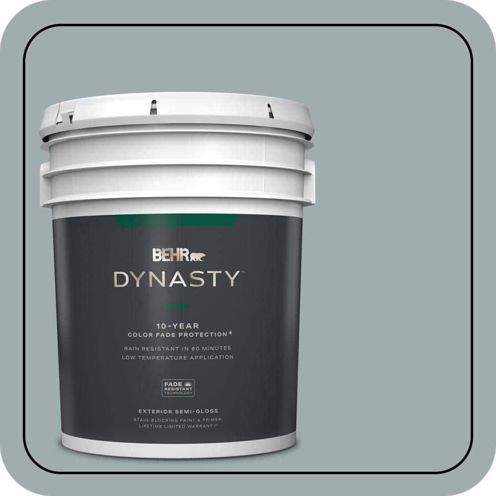 BEHR DYNASTY 5 gal. #QE-52 Portsmouth Bay Semi-Gloss Enamel Exterior Stain-Blocking Paint & Primer