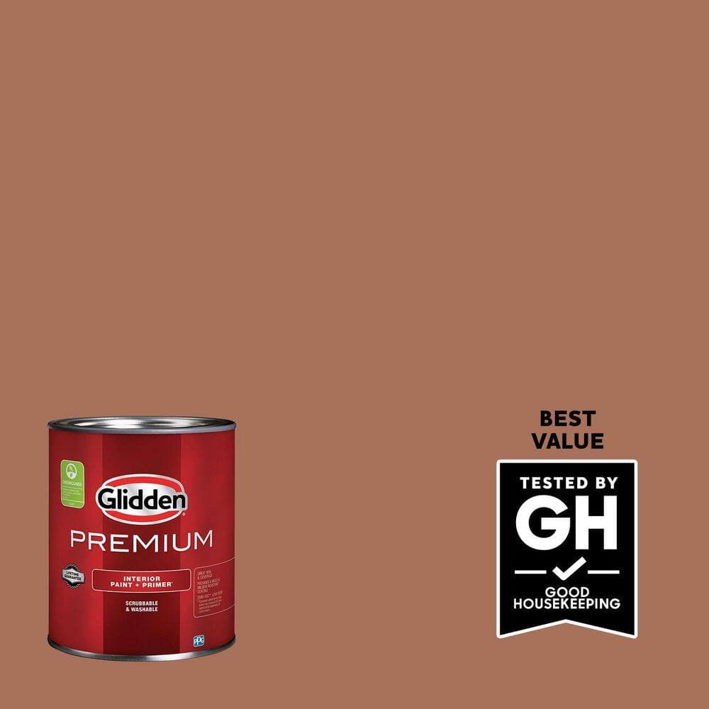 Glidden Premium 1 qt. PPG1068-6 Nutmeg Flat Interior Latex Paint