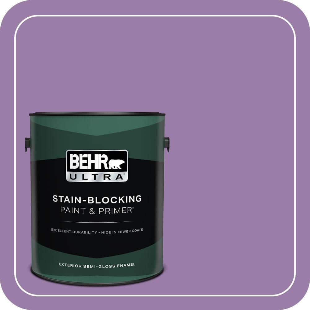 BEHR ULTRA 1 gal. #MQ4-61 Lilac Intuition Semi-Gloss Enamel Exterior Paint & Primer