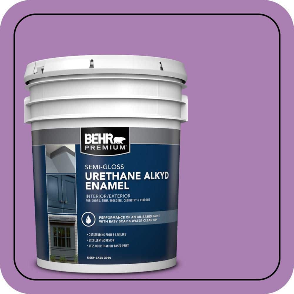 BEHR PREMIUM 5 gal. #P100-5 I Heart Potion Urethane Alkyd Semi-Gloss Enamel Interior/Exterior Paint