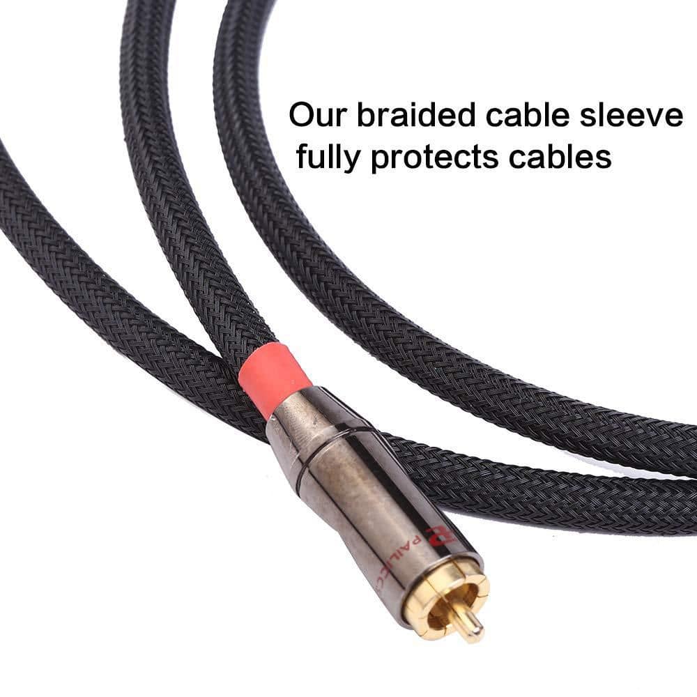 BeamBox 100 ft Black PET Expandable Cable Sleeve, 1 in. Braided Wire Loom Tubing for Audio/Video Cords, Flexible Protective (2)