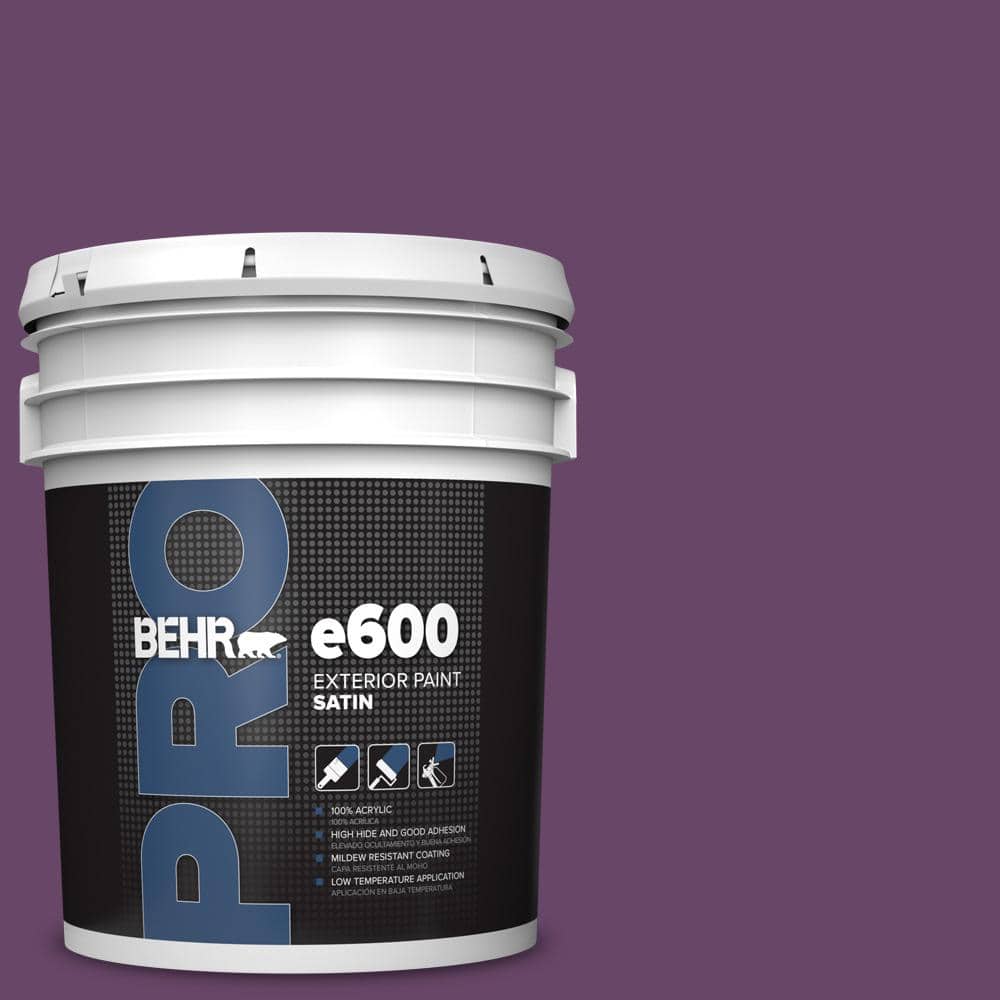BEHR PRO 5 gal. #P100-7 Sultana Satin Exterior Paint