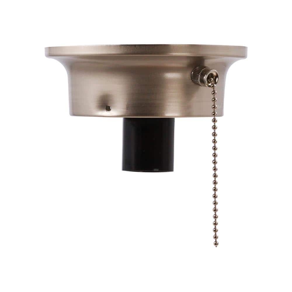 Commercial Electric 3-1/4 in. Brushed Nickel Glass Shade Holder Kit for Ceiling Light Fixtures (2)