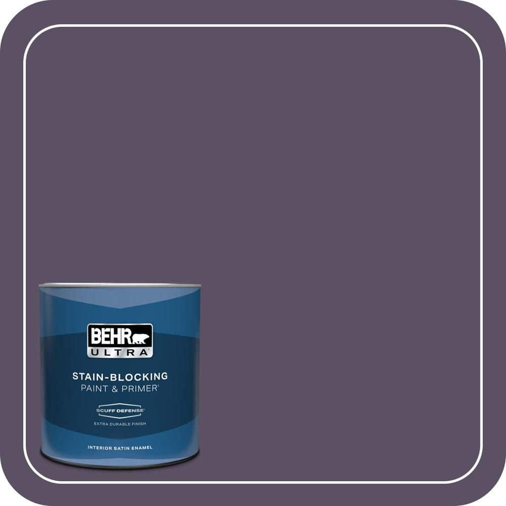BEHR ULTRA 1 qt. #660F-7 Napa Grape Extra Durable Satin Enamel Interior Paint & Primer