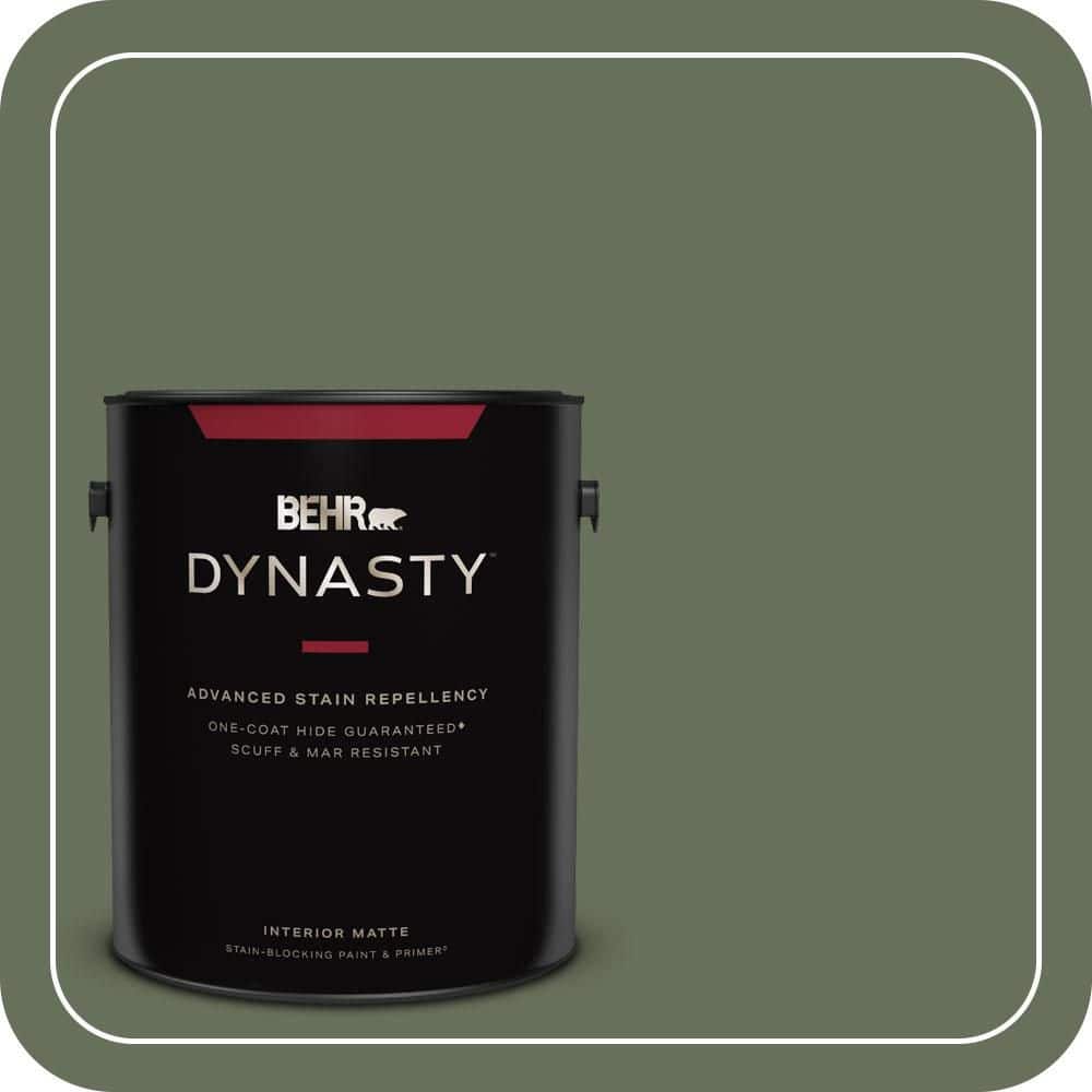 BEHR DYNASTY 1 gal. #N390-6 Laurel Garland One-Coat Hide Matte Interior Stain-Blocking Paint & Primer