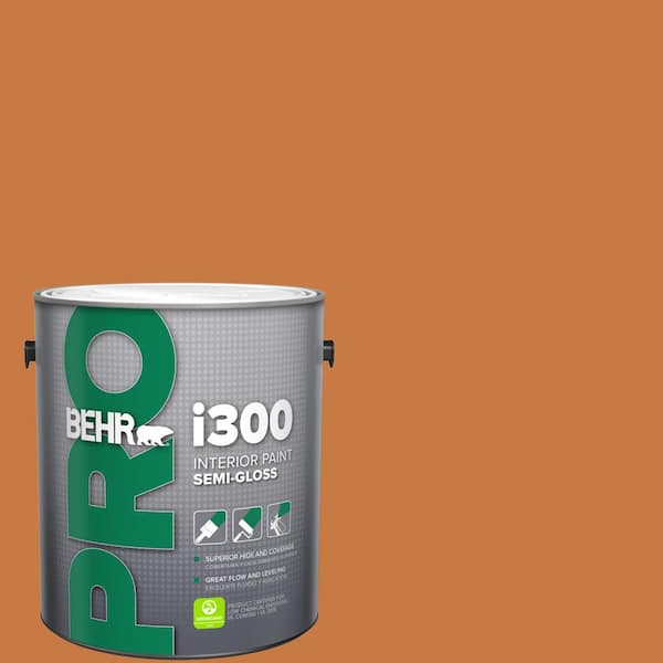 BEHR PRO 1 gal. #M230-7 Rumba Orange Semi-Gloss Interior Paint (2)