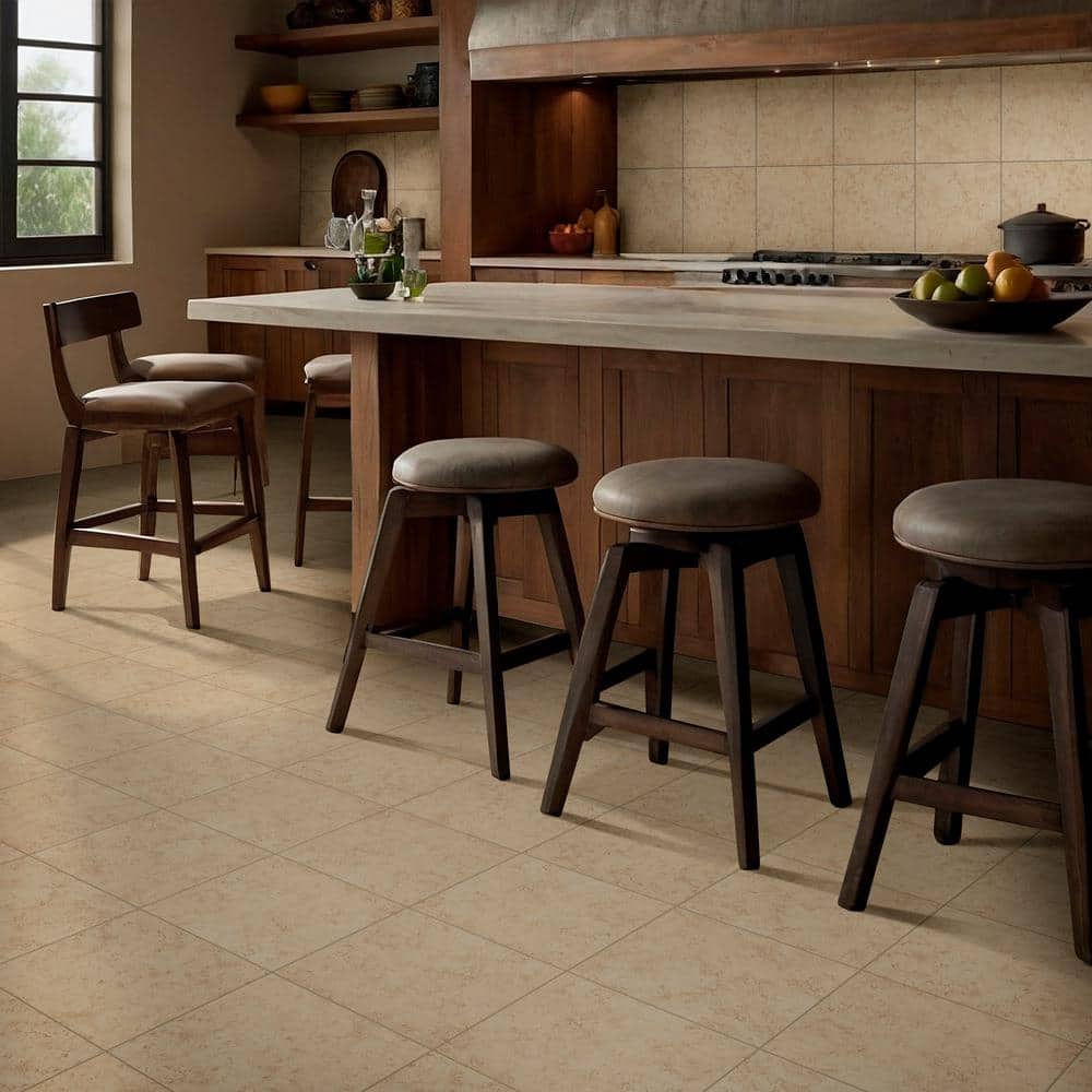 TrafficMaster Baja Beige 12 in. x 12 in. Matte Ceramic Floor and Wall Tile (1 sq. ft./Each) (3)