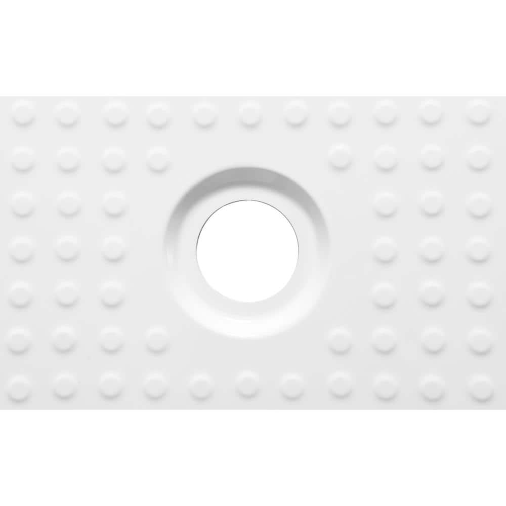 ANZZI Valley Base Series 38 in. L x 38 in. W Corner Shower Shower Pan Base with Center Drain in Glossy White Marine Acrylic (3)