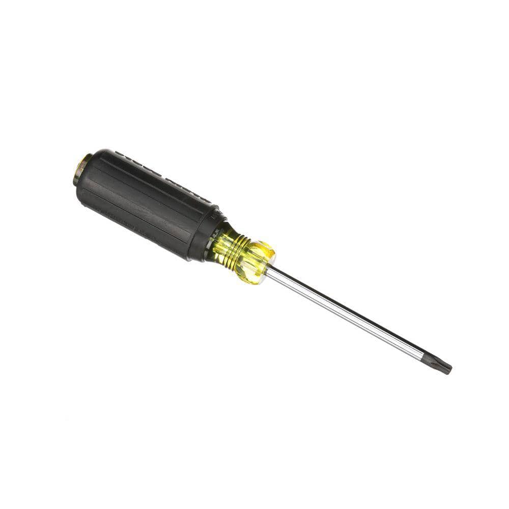 Klein Tools T30 TORX Screwdriver, 4 in. Round Shank, Cushion Grip (2)