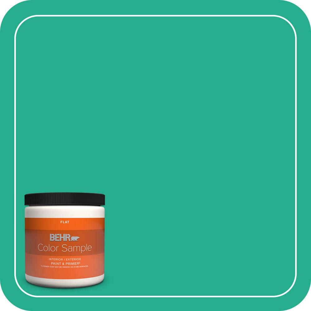 BEHR PREMIUM PLUS 8 oz. #P430-5 Enchanted Wells Flat Interior/Exterior Paint & Primer Color Sample