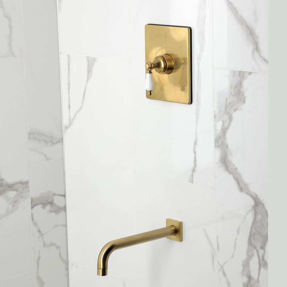 Kingston Brass Victorian 1-Handle 1-Spray Tub and Shower Faucet 1.8 GPM in Brushed Brass (2)