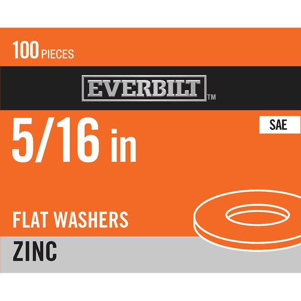Everbilt 5/16 in. x 0.109 in. Zinc Flat Washer (100-Pack) (1)