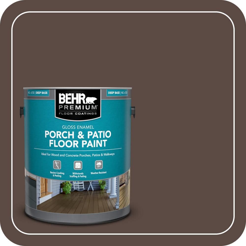 BEHR PREMIUM 1 gal. #S-G-790 Bear Rug Gloss Enamel Interior/Exterior Porch and Patio Floor Paint