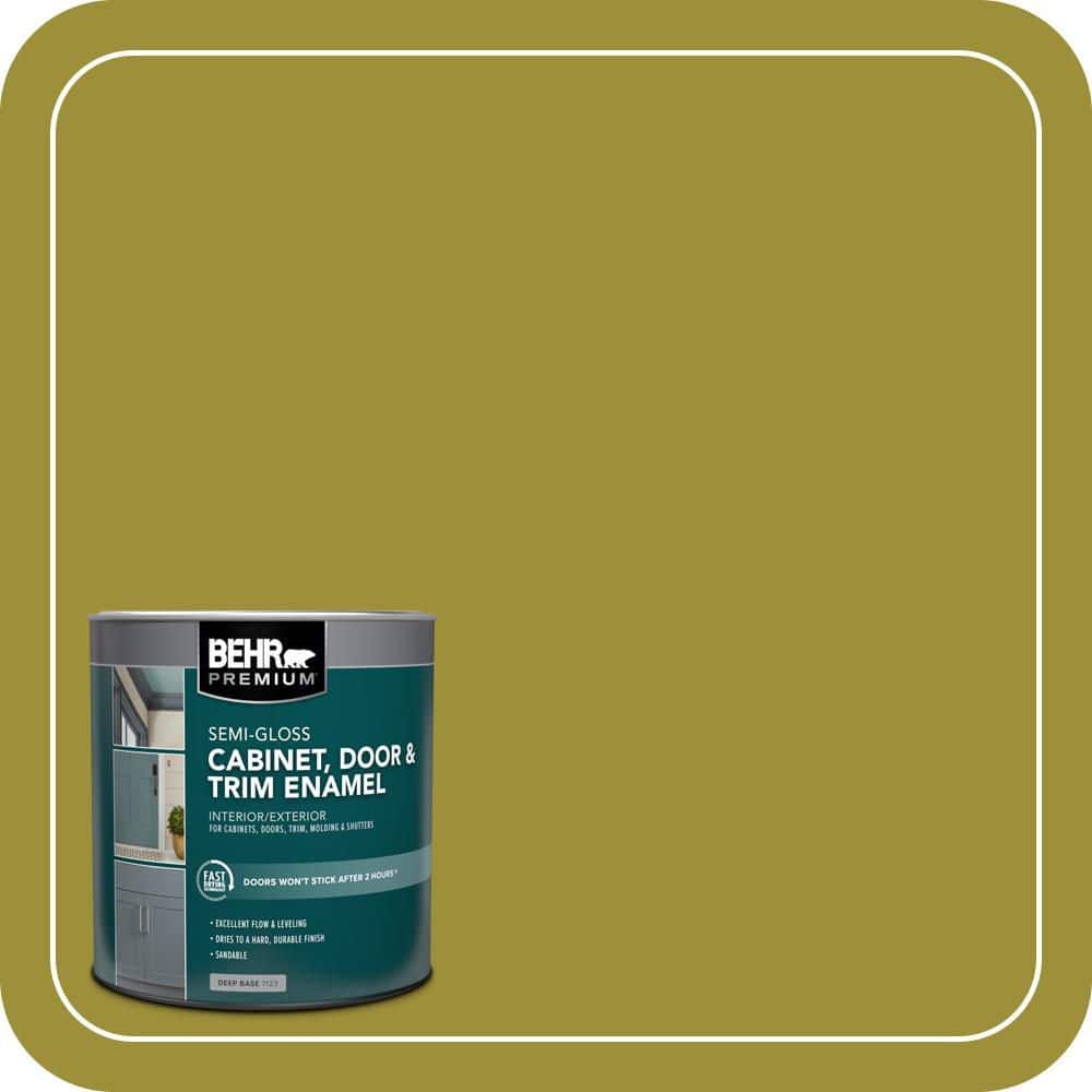 BEHR PREMIUM 1 qt. #HDC-MD-20 Banana Leaf Semi-Gloss Enamel Interior/Exterior Cabinet, Door & Trim Paint