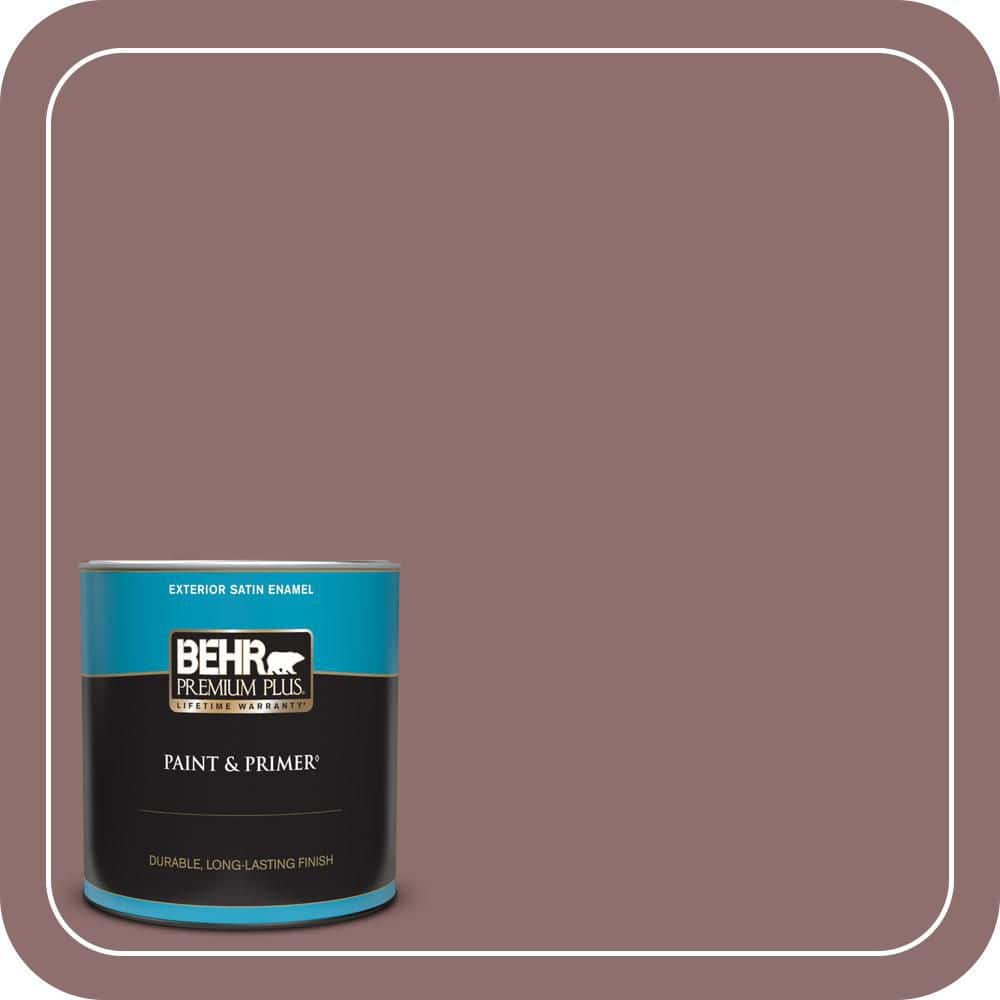 BEHR PREMIUM PLUS 1 qt. #MQ1-47 Touch of Class Satin Enamel Exterior Paint & Primer