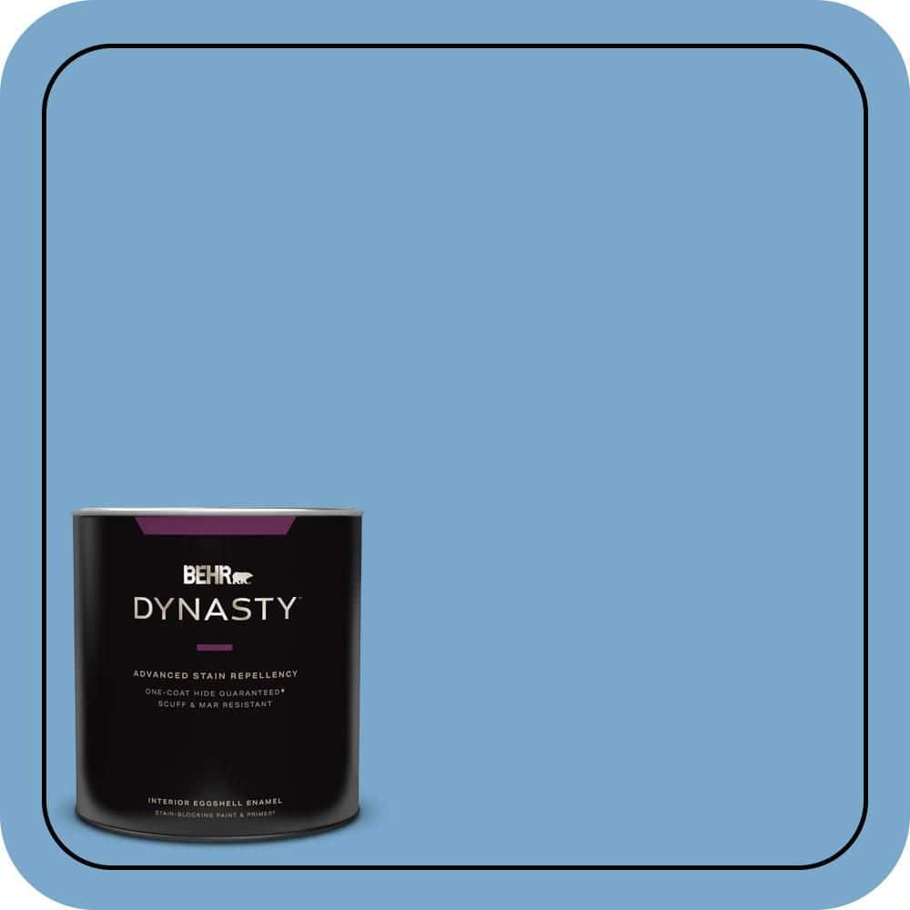 BEHR DYNASTY 1 qt. #M520-4 Mirror Lake One-Coat Hide Eggshell Enamel Interior Stain-Blocking Paint and Primer