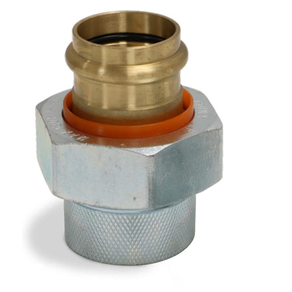 PLUMBFLEX 3/4 in. FIP x Press Dielectric Union Pipe Fittings Galvanized Brass Lead Free