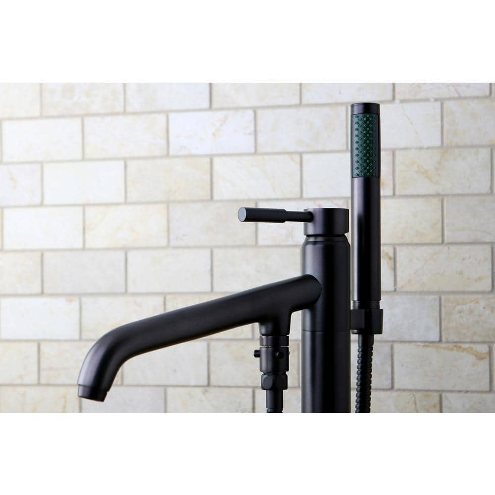 Aqua Eden Fusion 4.9 ft. Acrylic Flatbottom Bathtub White and Freestanding Faucet (3)