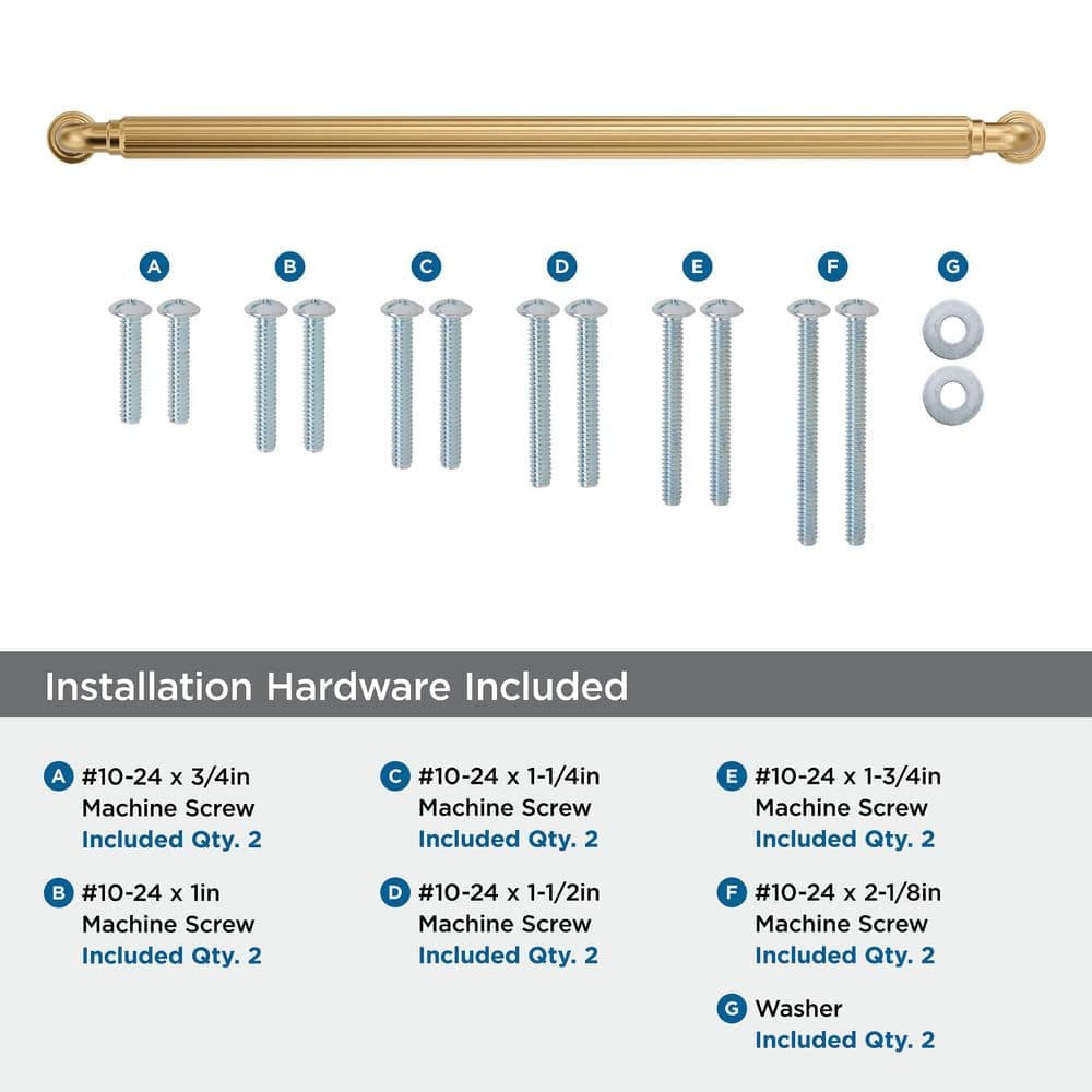 Amerock Cowrie 18 in. (457 mm) Center-to-Center Champagne Bronze Classic Appliance Pull (3)