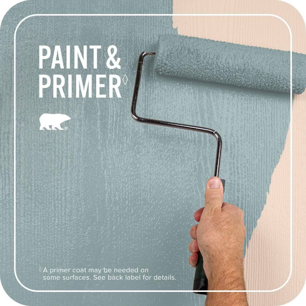 BEHR PREMIUM PLUS 1 gal. #ICC-66 Quiet Moment Flat Exterior Paint & Primer (2)