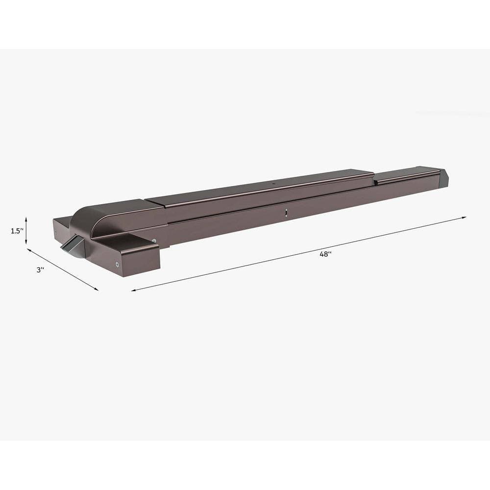 Global Door Controls Grade 2 STED Series Narrow Stile 48 in. Rim Type Exit Device in Duronodic (3)
