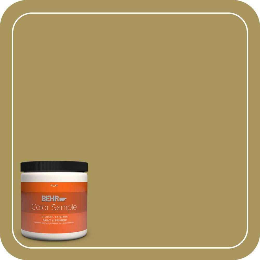 BEHR PREMIUM PLUS #370F-6 Mossy Rock Flat Interior/ & Primer Color Sample (1)