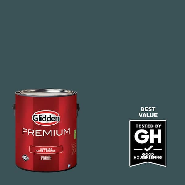 Glidden Premium 1 gal. PPG1034-7 Mountain Pine Eggshell Interior Latex Paint (2)