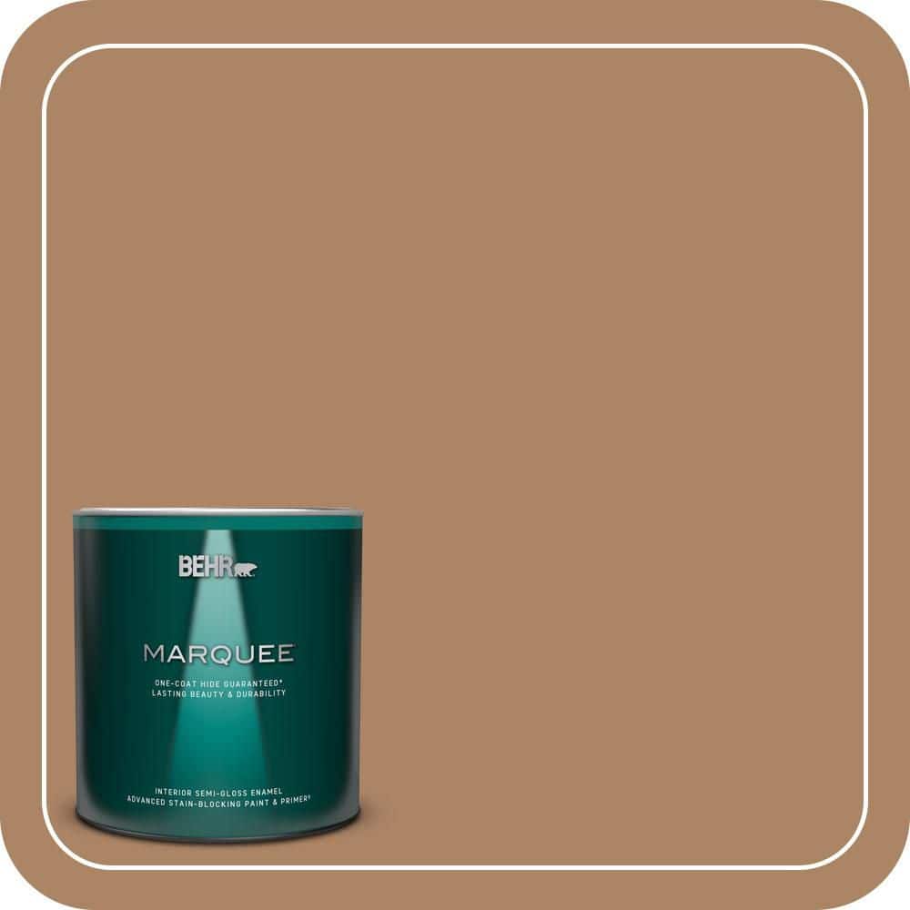 BEHR MARQUEE 1 qt. #PMD-51 Cardamom Semi-Gloss Enamel Interior Paint & Primer