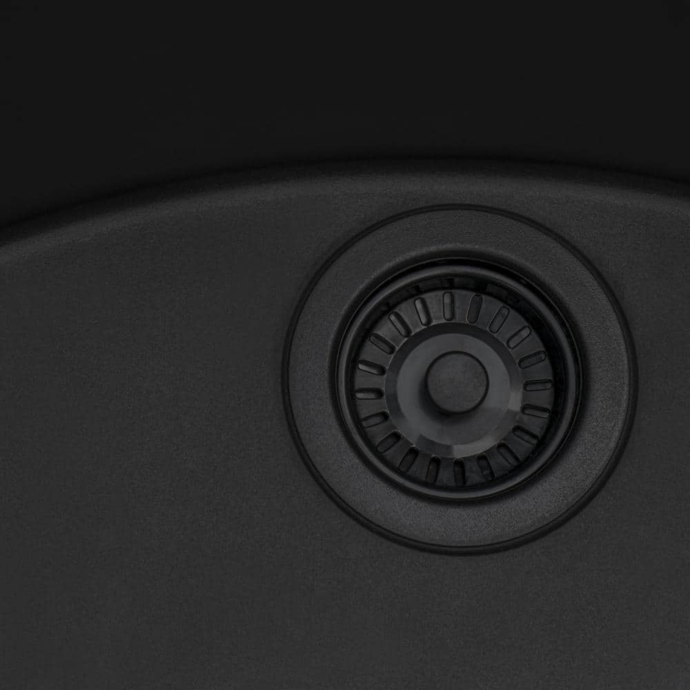 Ruvati 3.5 in. Kitchen Sink Basket Strainer Drain Assembly in Matte Black Finish (2)
