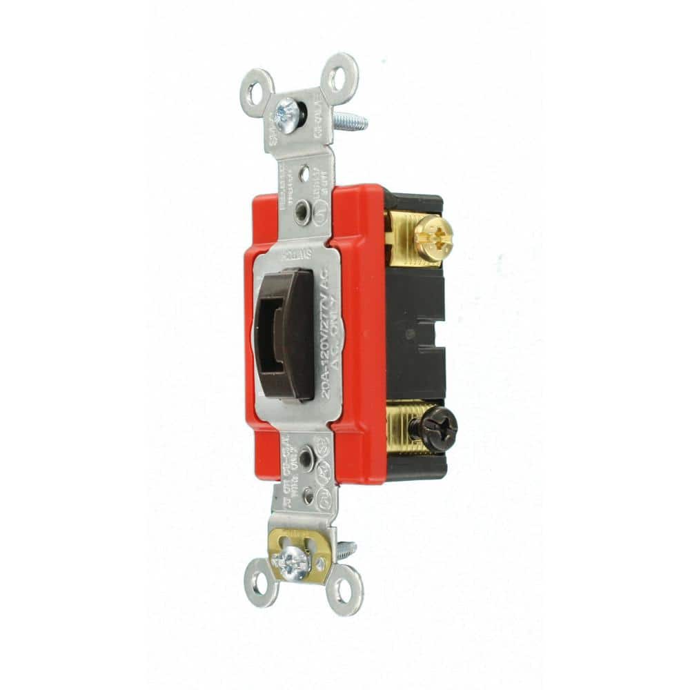 Leviton 20 Amp Industrial Grade Heavy Duty Double-Pole Locking Switch, 1222-2L (3)