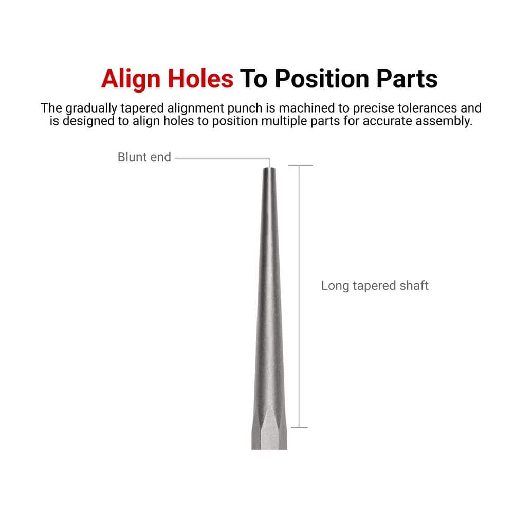 TEKTON 3-pc. Long Alignment Punch Set (3/16, 1/4, 5/16 in.) (2)