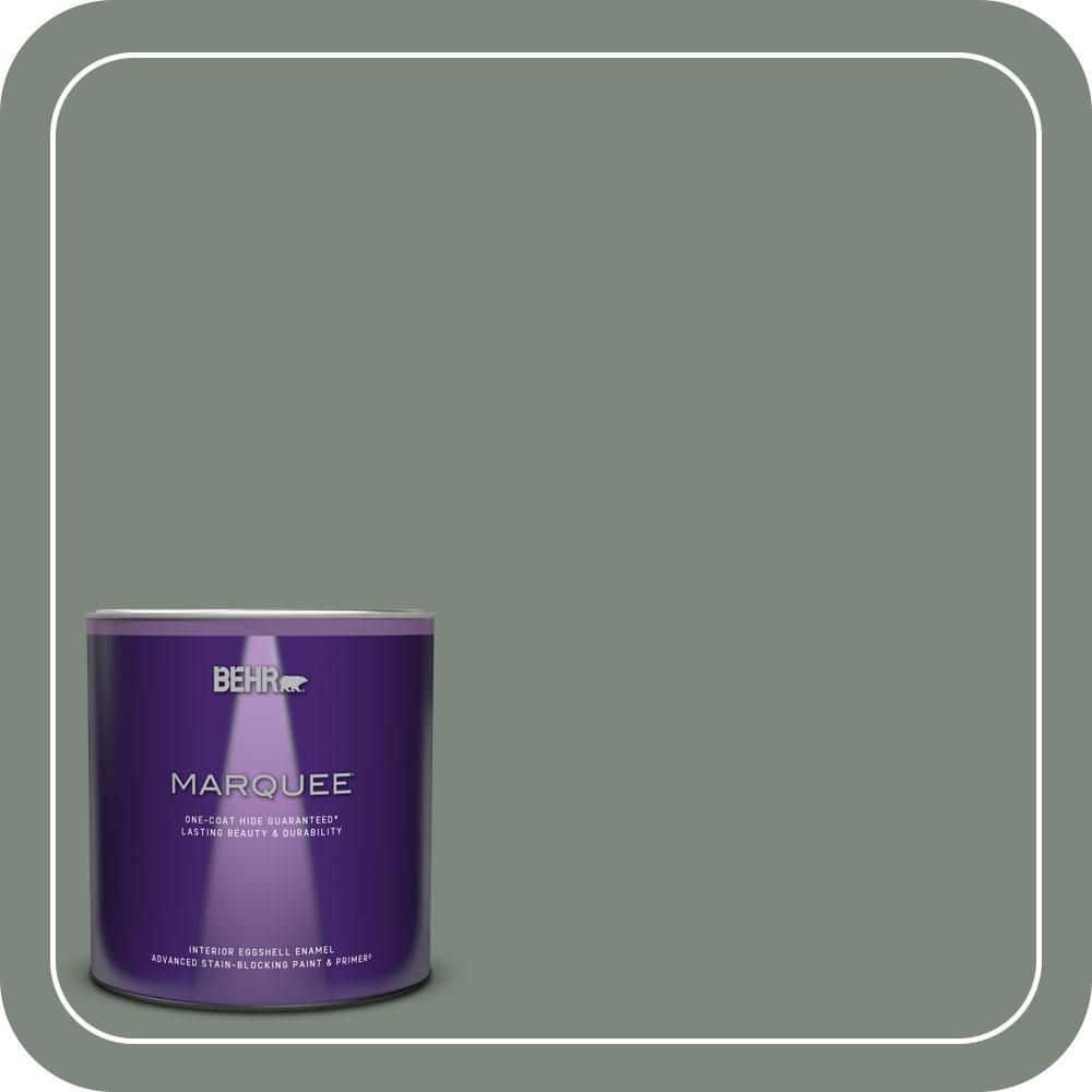 BEHR MARQUEE 1 qt. #700F-5 Wild Sage Eggshell Enamel Interior Paint & Primer