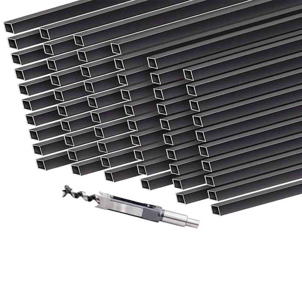 Afoxsos Deck Balusters 60-Pack 36 in. x 3/4 in. Aluminum Square Spindles Black for Railing and Staircase Outdoor Use (1)