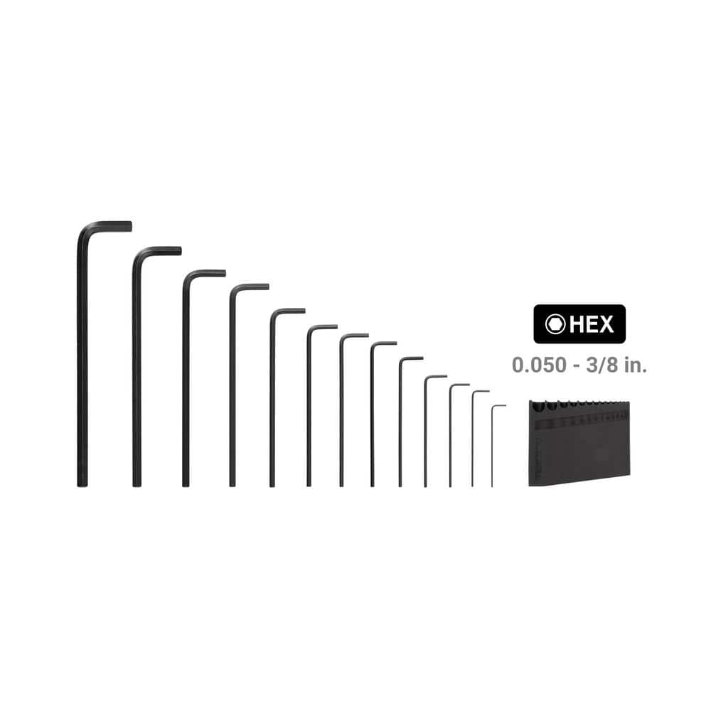 TEKTON Flat End Hex L-Key Set with Holder, 13-Piece (0.050-3/8 in.) (3)