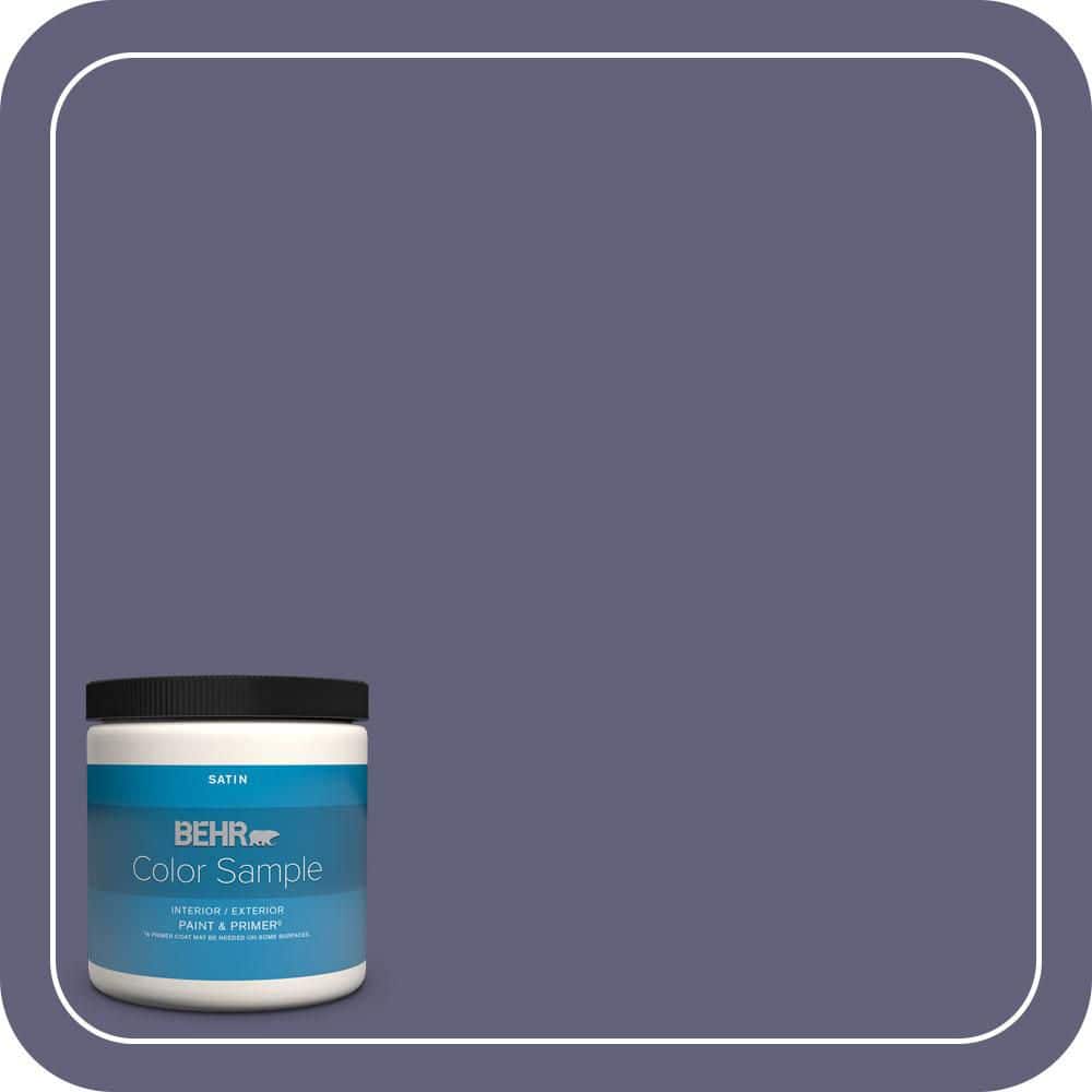 BEHR PREMIUM PLUS #PMD-44 Twilight Dusk Enamel Interior/Exterior Paint & Primer Color Sample (1)