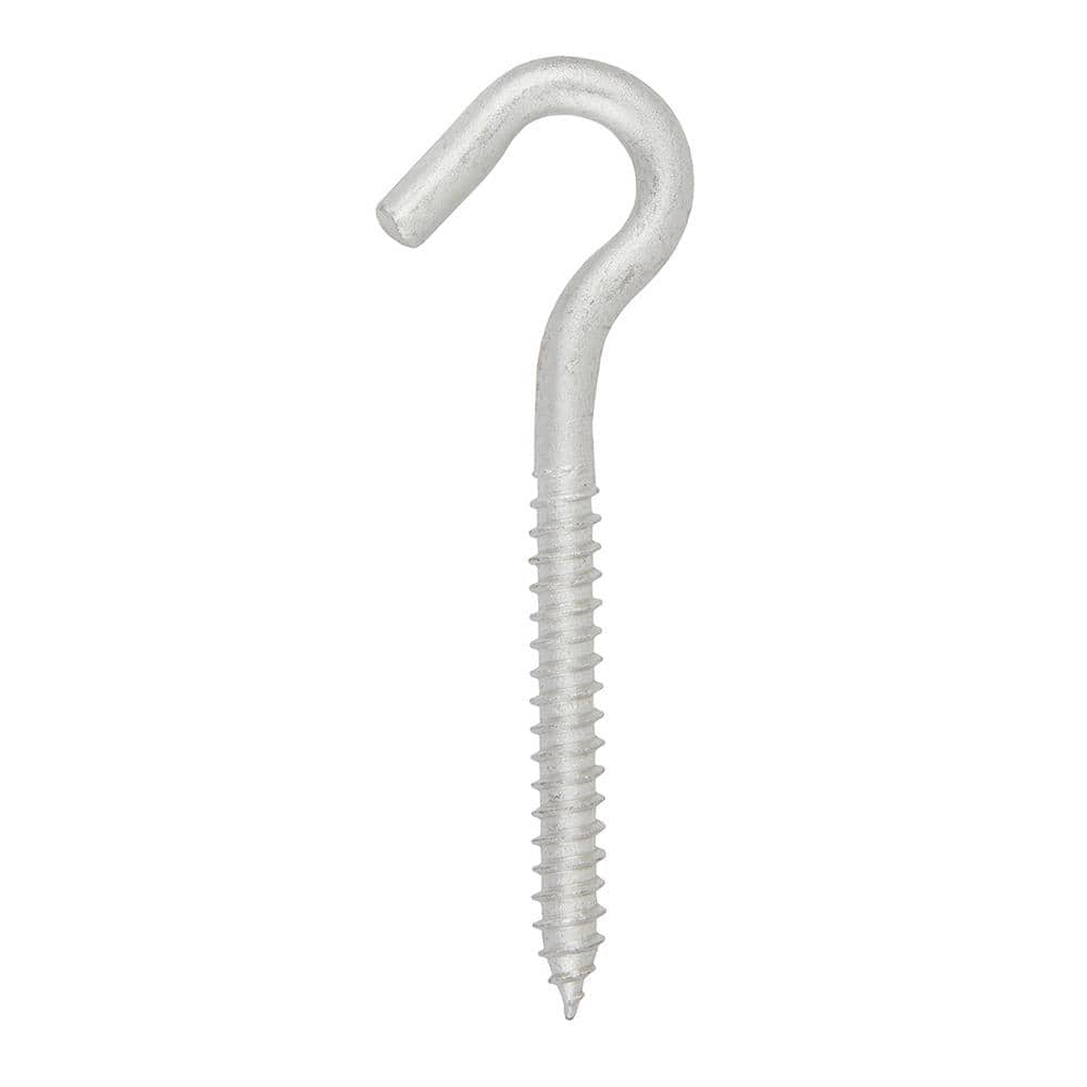 Everbilt 1/4 in. x 3-3/4 in. Lag Thread Screw Hook Galvanized (1)
