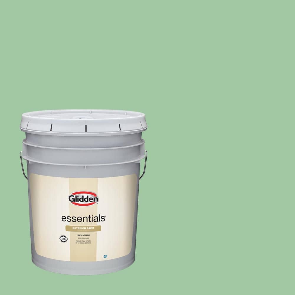 Glidden Essentials 5 gal. PPG1131-4 French Market Semi-Gloss Exterior Paint