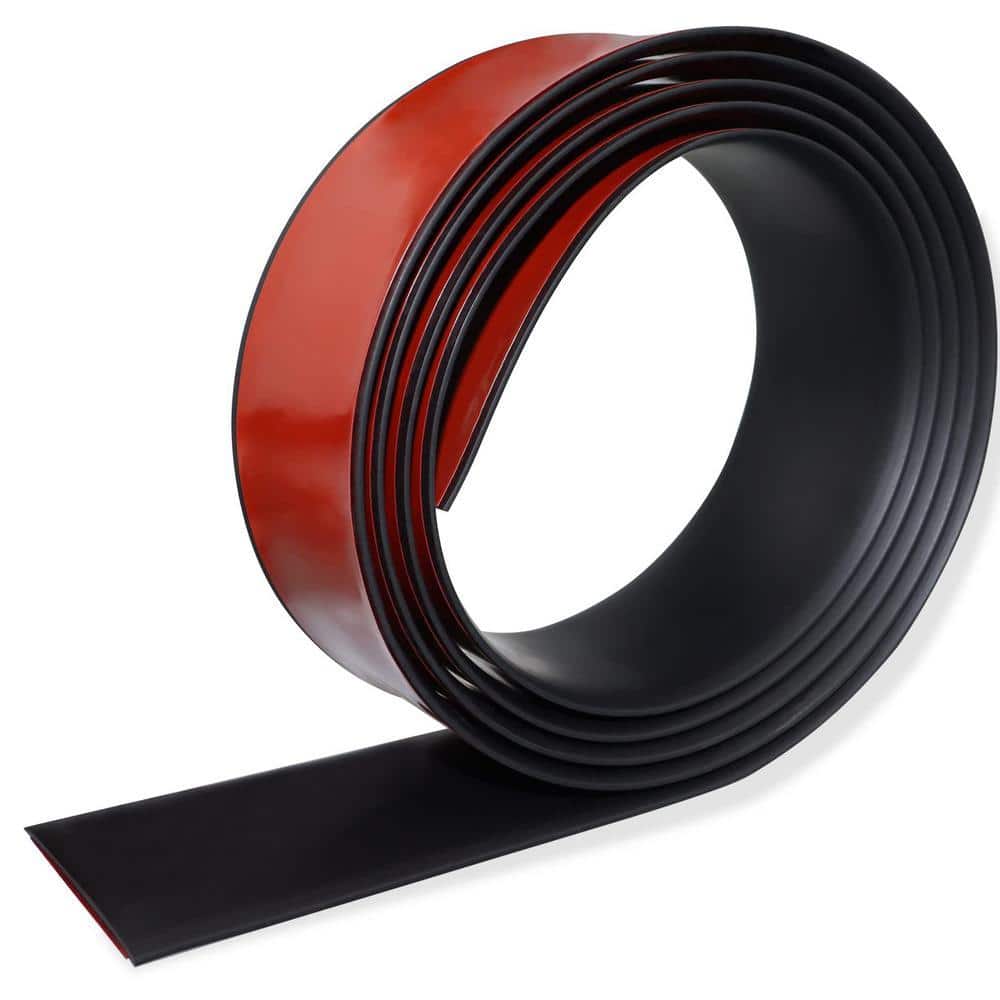Angel Sar 20 ft. x 2 in. x 0.12 in. Th Vinyl Floor Transition Strip Floor Cover Strip, Floor Flat Divider Strip (Black)