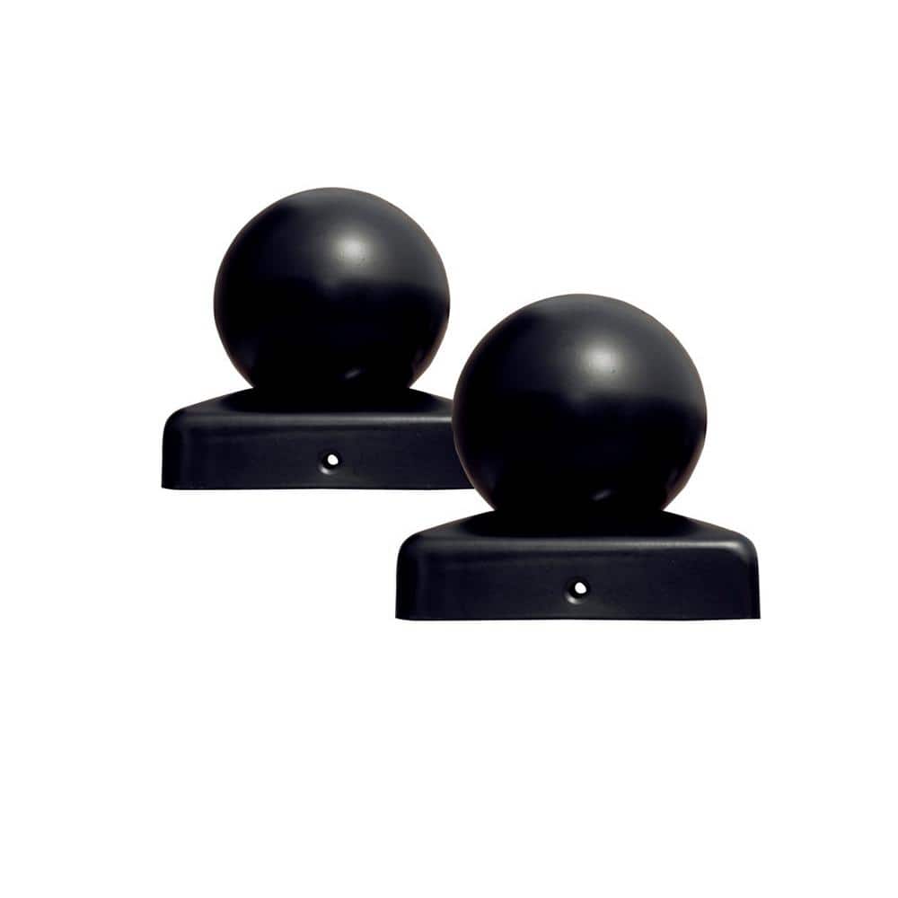 ALEKO Medium Cap for Driveway Gate Post-2.5 in. x 2.5 in. Black-Lot of 2