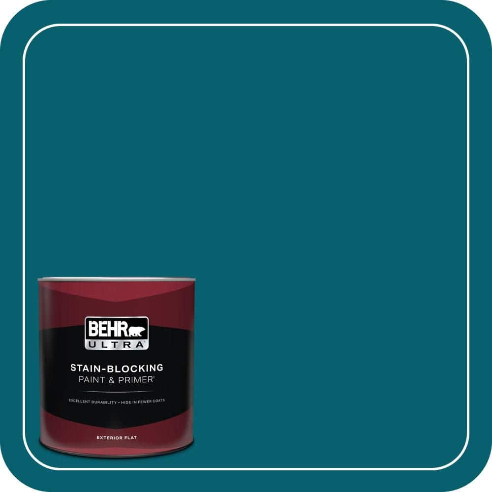 BEHR ULTRA 1 qt. #T16-04 Galapagos Flat Exterior Paint & Primer
