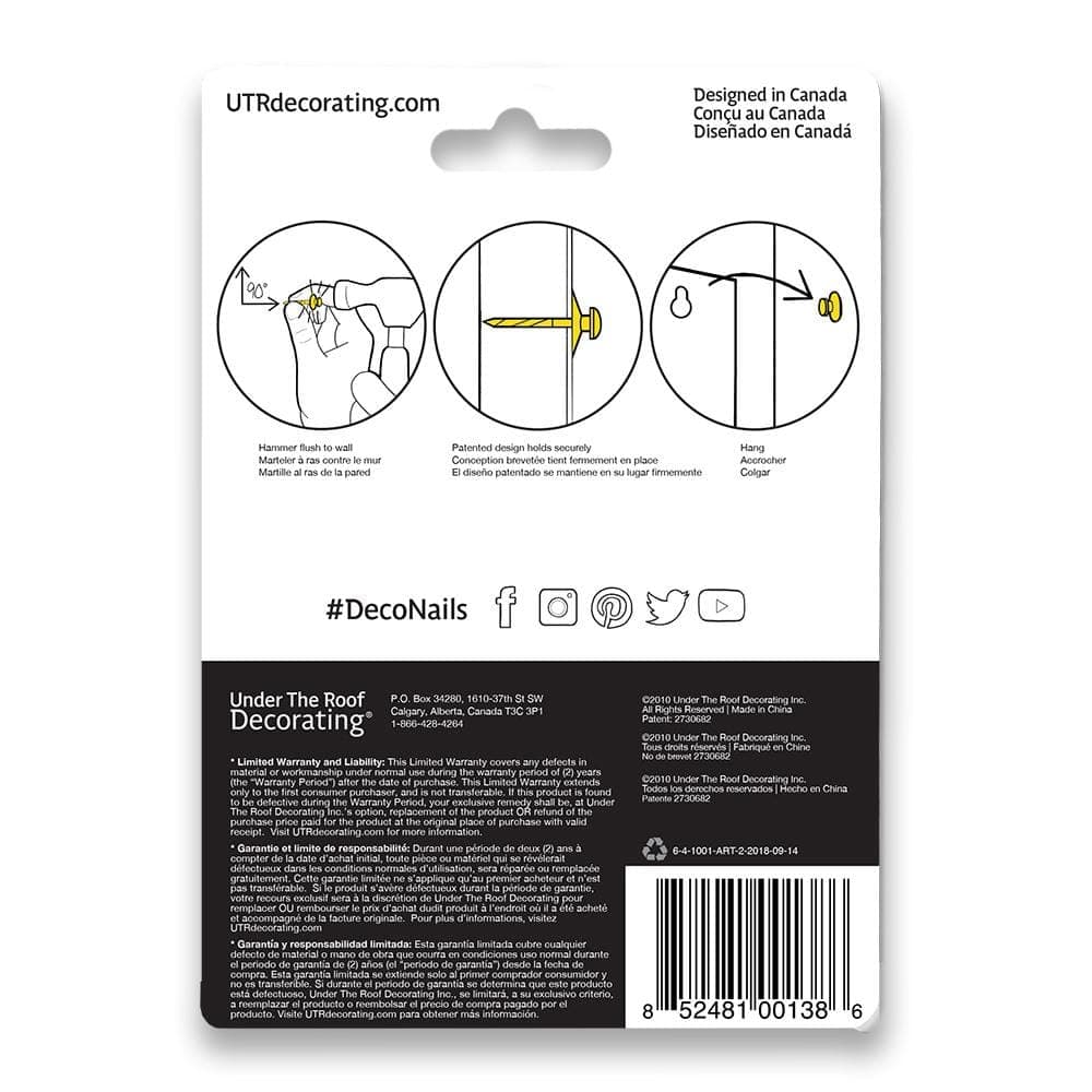 Under The Roof Decorating 0.5 in. Small Head Deco Nails (8-Pack) (3)