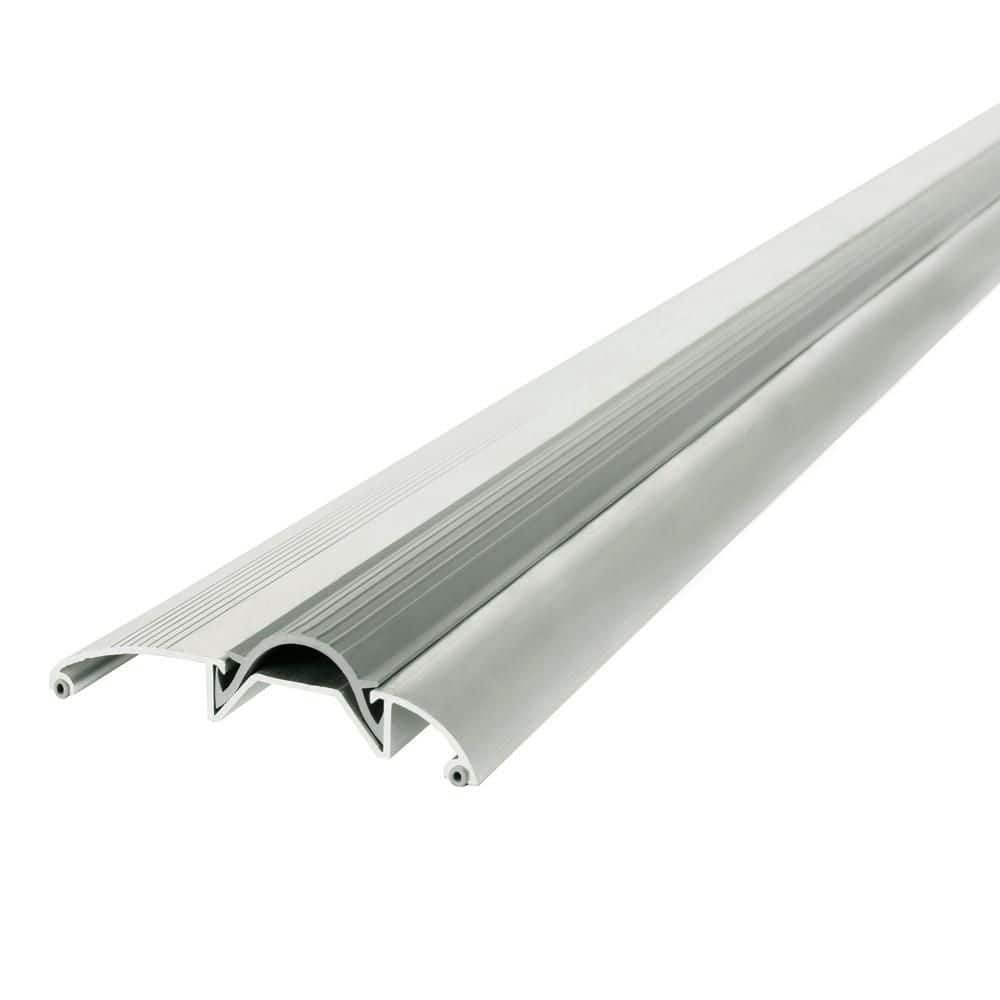 M-D Building Products 3-3/8 in. x 3/4 in. x 36 in. Silver Aluminum and Vinyl Low-Profile Threshold (2)