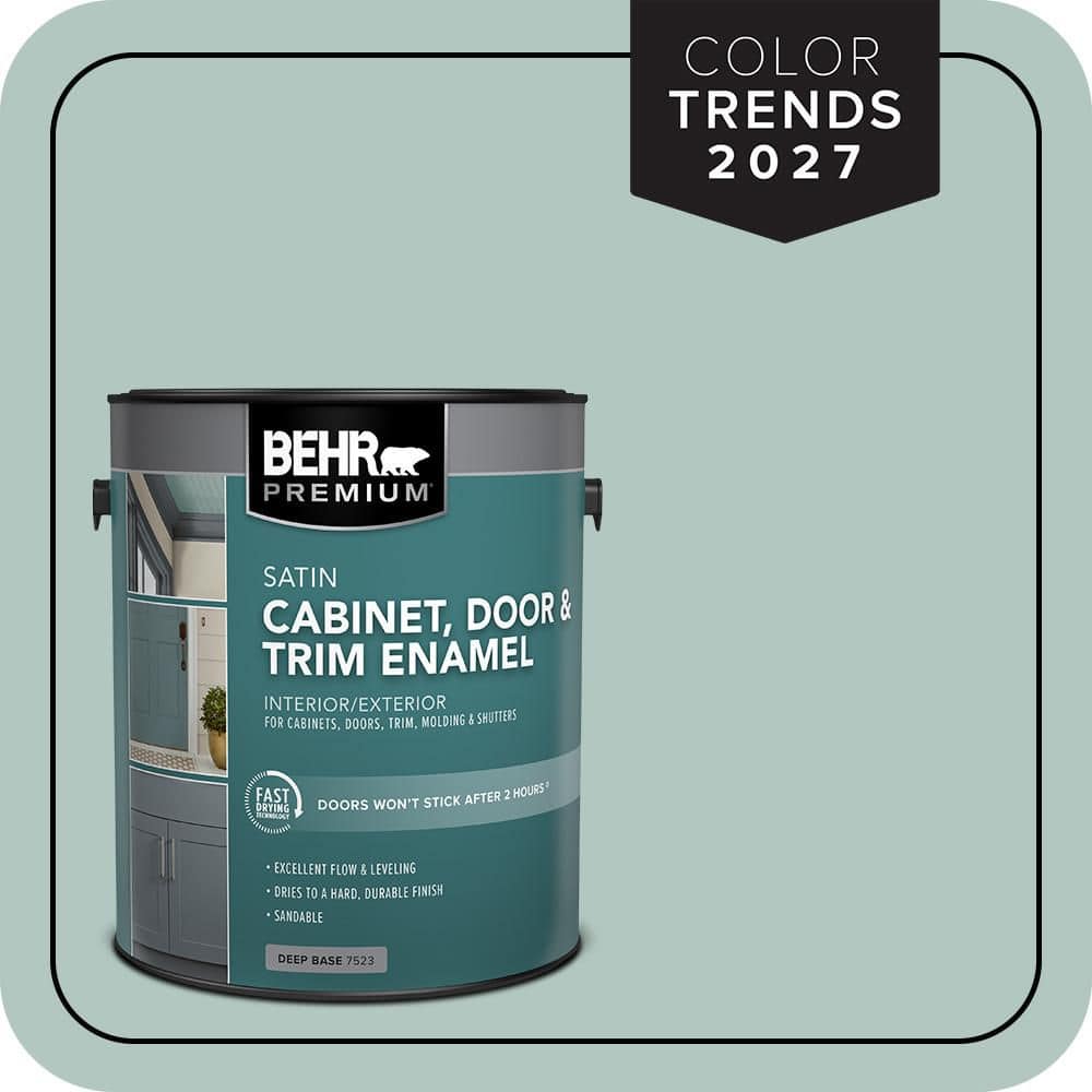 BEHR PREMIUM 1 gal. #S430-2 Fresh Tone Satin Enamel Interior/Exterior Cabinet, Door & Trim Paint