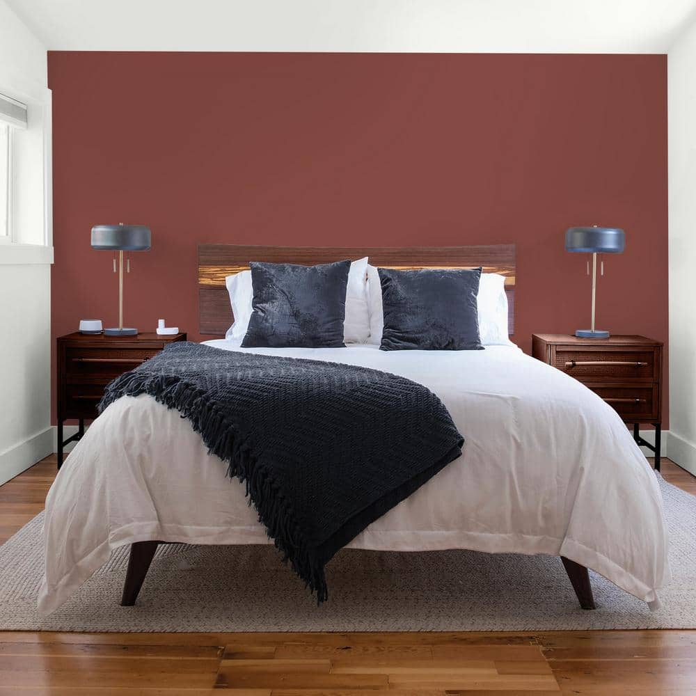 Glidden Premium 1 gal. PPG1059-7 Sweet Spiceberry Flat Interior Latex Paint (4)