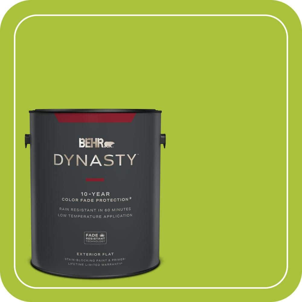 BEHR DYNASTY 1 gal. #S-G-410 Green Crush Flat Exterior Stain-Blocking Paint & Primer