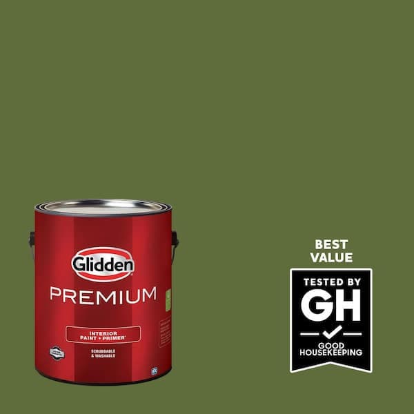 Glidden Premium 1 gal. PPG1121-7 Globe Artichoke Satin Interior Latex Paint
