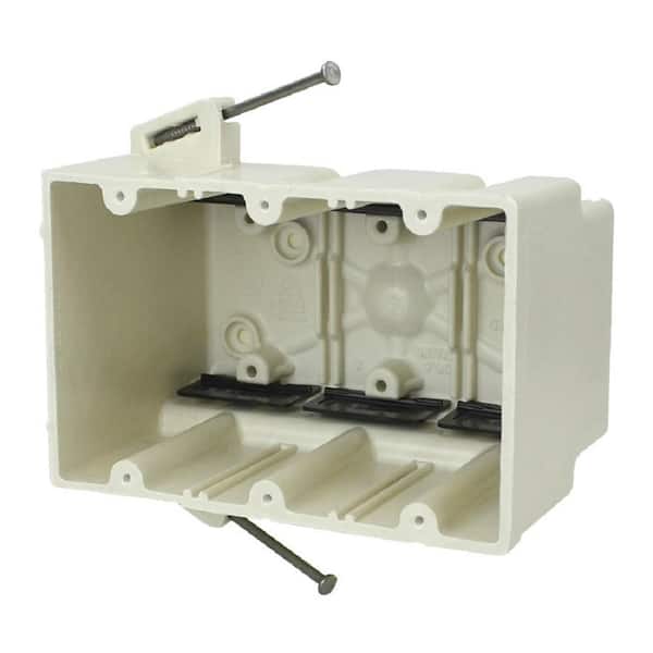 Allied Moulded Products 3-Gang 56-1/2 cu. in. New Work Switch or Receptacle Box (2)