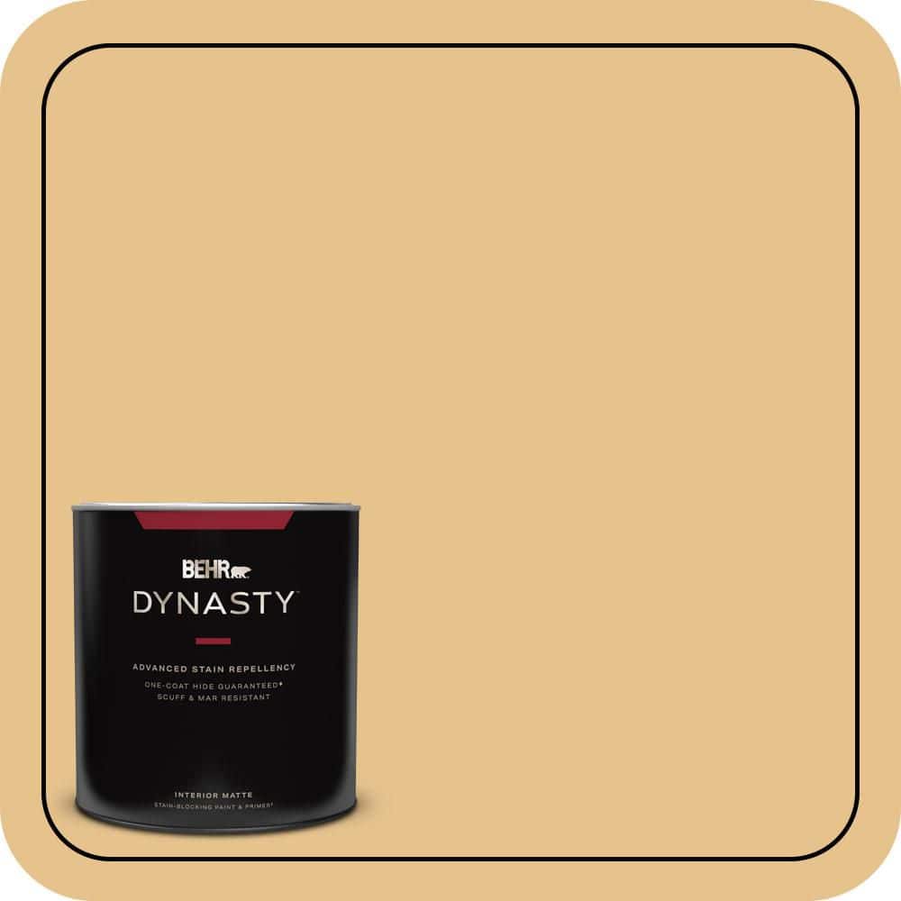 BEHR DYNASTY 1 qt. #T17-02 Gold Hearted Matte Interior Stain-Blocking Paint & Primer
